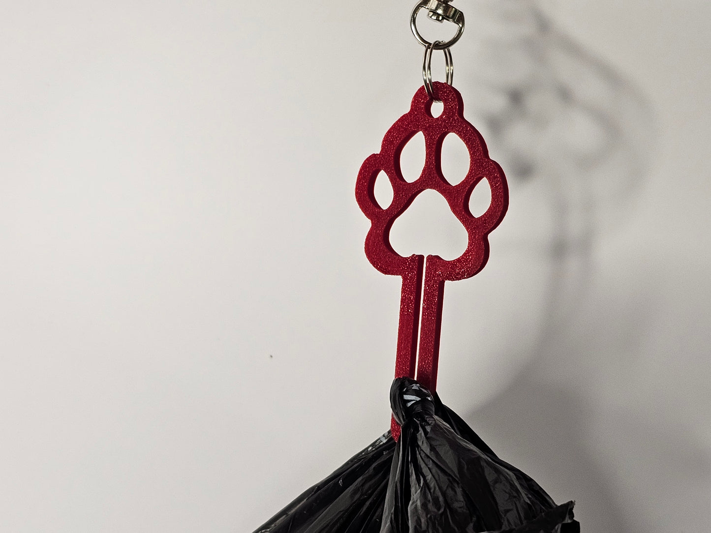 Paw Print Poop Bag Clip