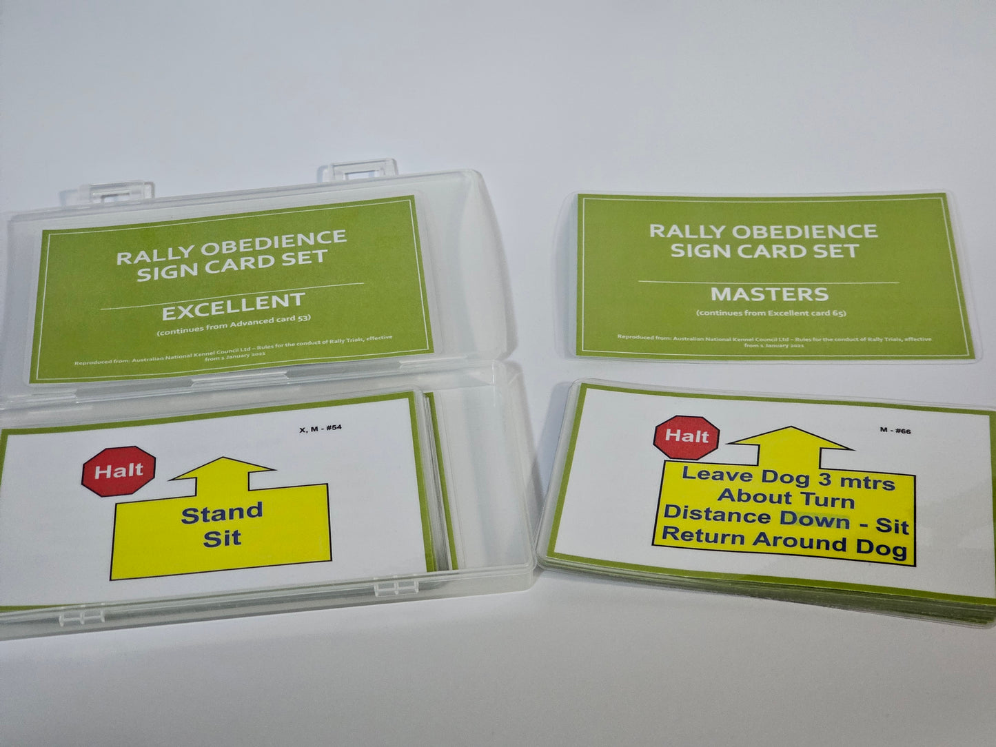 ANKC Excellent & Masters Rally Cards (Travel Sized)