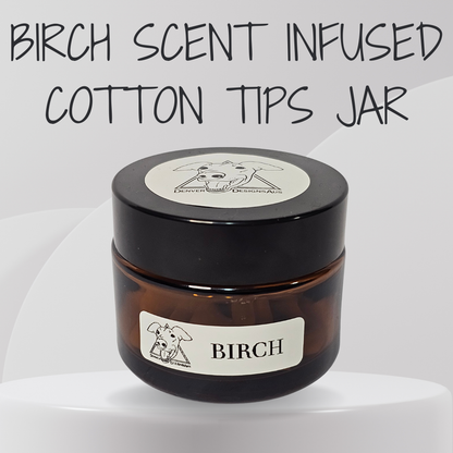 Birch Scent Infused Cotton Tips Jar