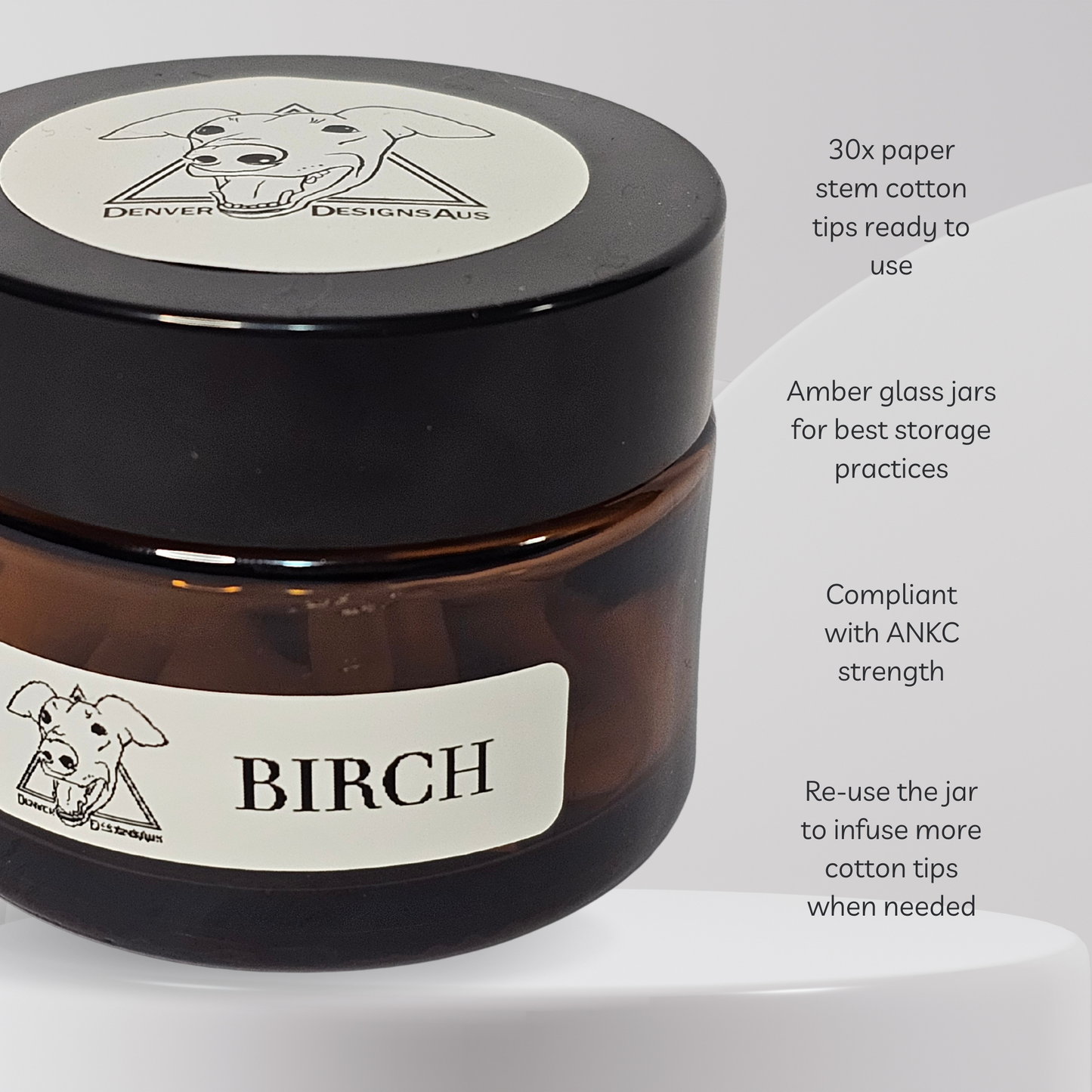 Birch Scent Infused Cotton Tips Jar